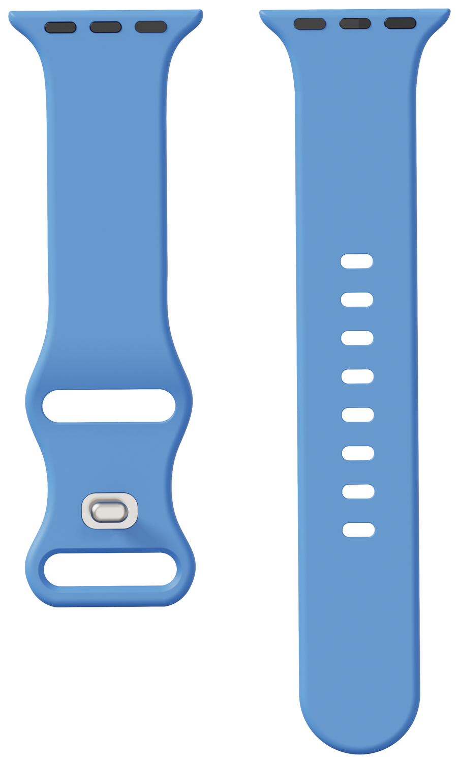 SBG Siliconen Apple Watch Band 1-11/SE/Ultra - 49/46/45/44/42MM - Blauw afbeelding 8