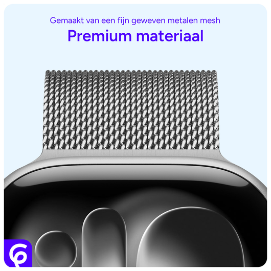 SBG Milanees - Apple Watch Bandje - 1-11/SE - 38/40/41/42MM - Zilver afbeelding 6