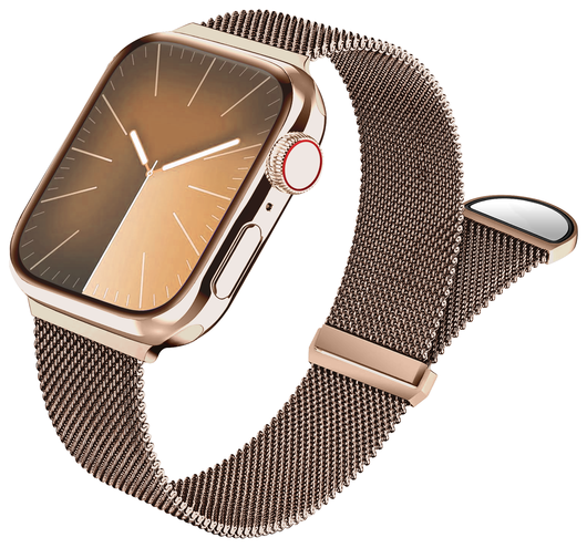 SBG Milanees - Apple Watch Bandje - 1-11/SE - 38/40/41/42MM - Roze Goud afbeelding 1