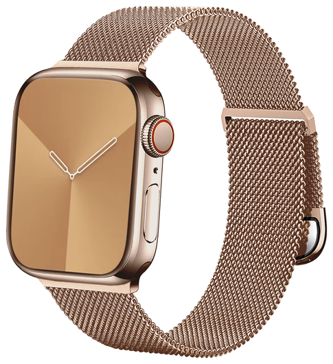 SBG Milanees - Apple Watch Bandje - 1-11/SE - 38/40/41/42MM - Roze Goud afbeelding 8