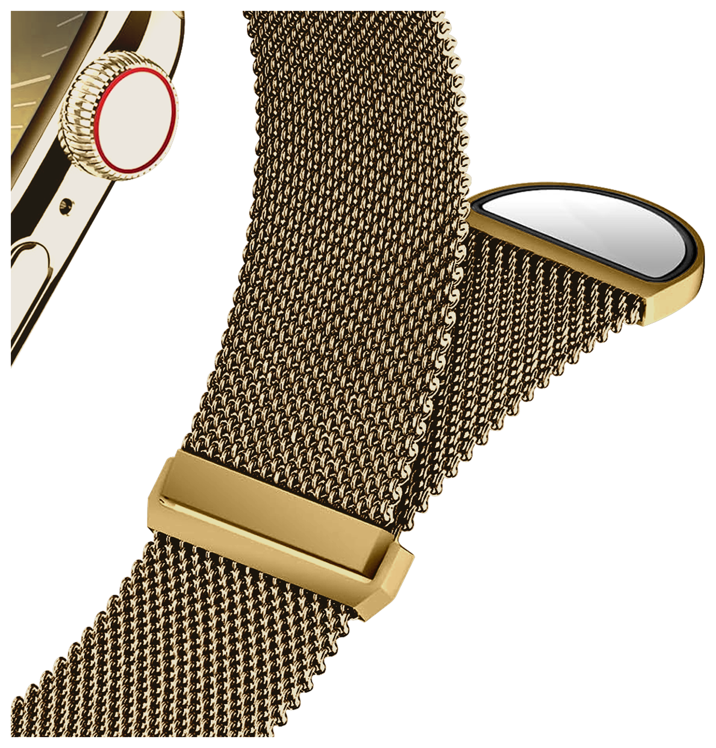 SBG Milanees - Apple Watch Bandje - 1-11/SE - 38/40/41/42MM - Goud afbeelding 10