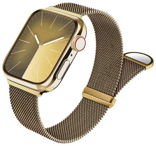 SBG Milanees - Apple Watch Bandje - 1-11/SE - 38/40/41/42MM - Goud afbeelding 1