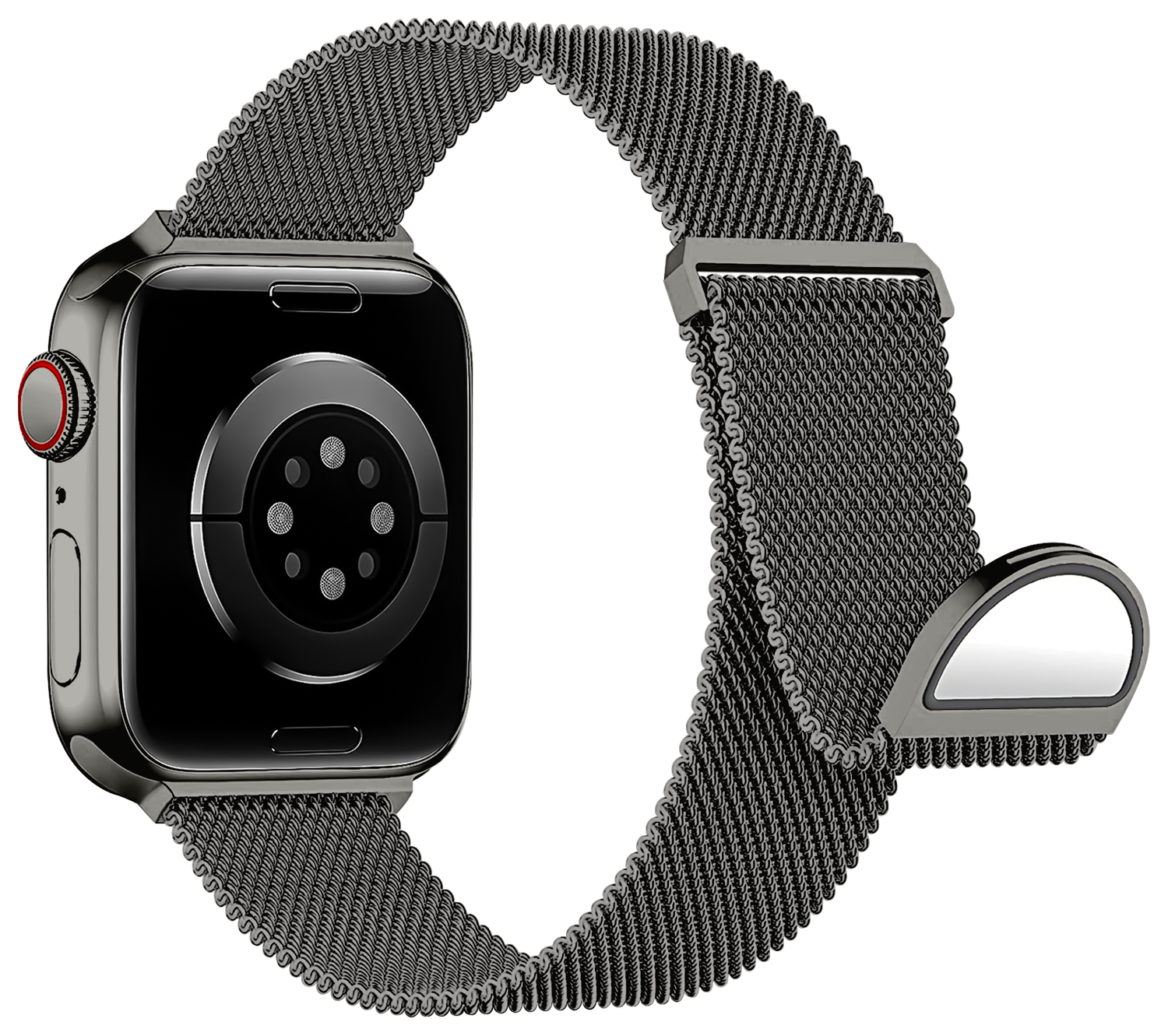 SBG Milanees - Apple Watch Bandje - 1-11/SE - 38/40/41/42MM - Grijs afbeelding 8