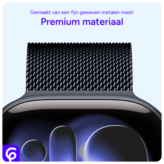 SBG Milanees - Apple Watch Bandje - 1-11/SE - 38/40/41/42MM - Blauw afbeelding 6