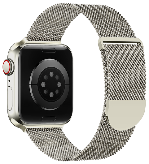 SBG Milanees - Apple Watch Bandje - 1-11/SE - 38/40/41/42MM - Starlight afbeelding 10