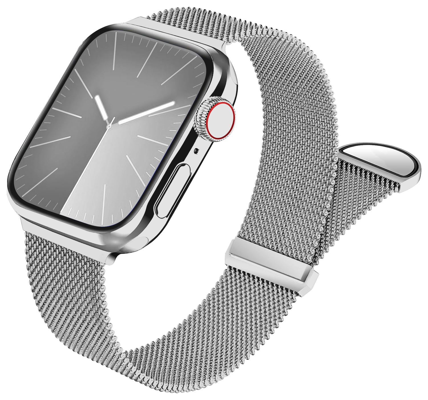 SBG Milanees - Apple Watch Bandje - 1-11/SE/Ultra - 49/46/45/44/42MM - Zilver afbeelding 1