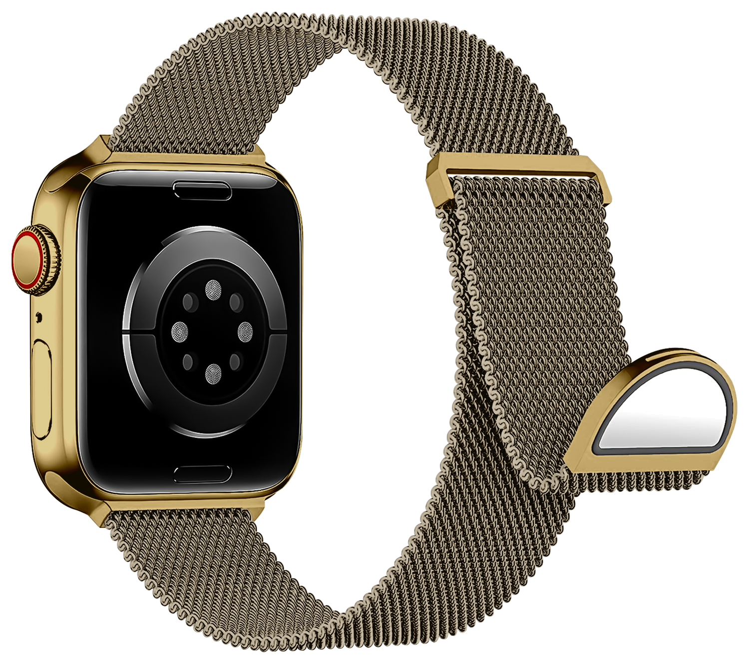 SBG Milanees - Apple Watch Bandje - 1-11/SE/Ultra - 49/46/45/44/42MM - Goud afbeelding 8