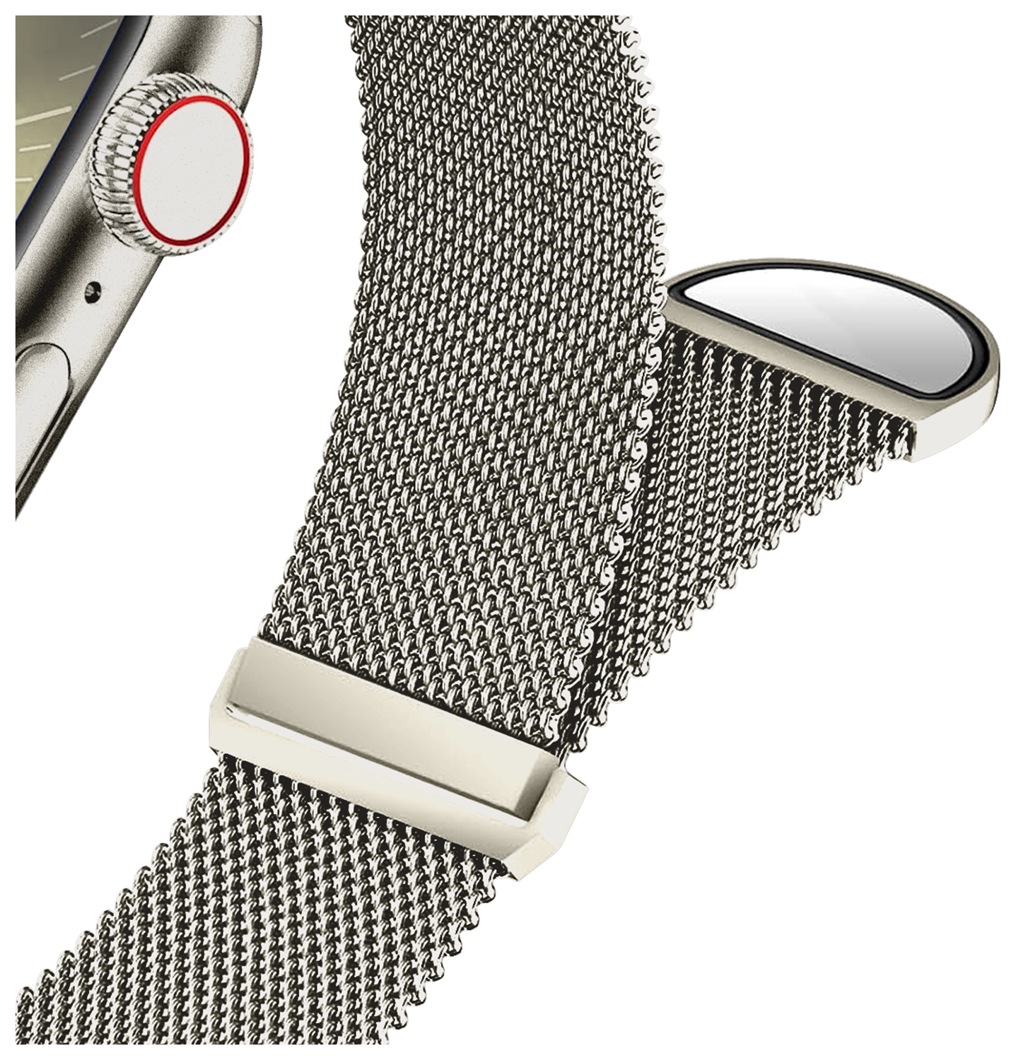 SBG Milanees - Apple Watch Bandje - 1-11/SE/Ultra - 49/46/45/44/42MM - Starlight afbeelding 10