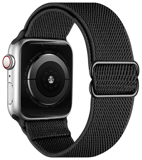 SBG Nylon - Apple Watch Bandje - 1-11/SE - 38/40/41/42MM - Zwart afbeelding 2