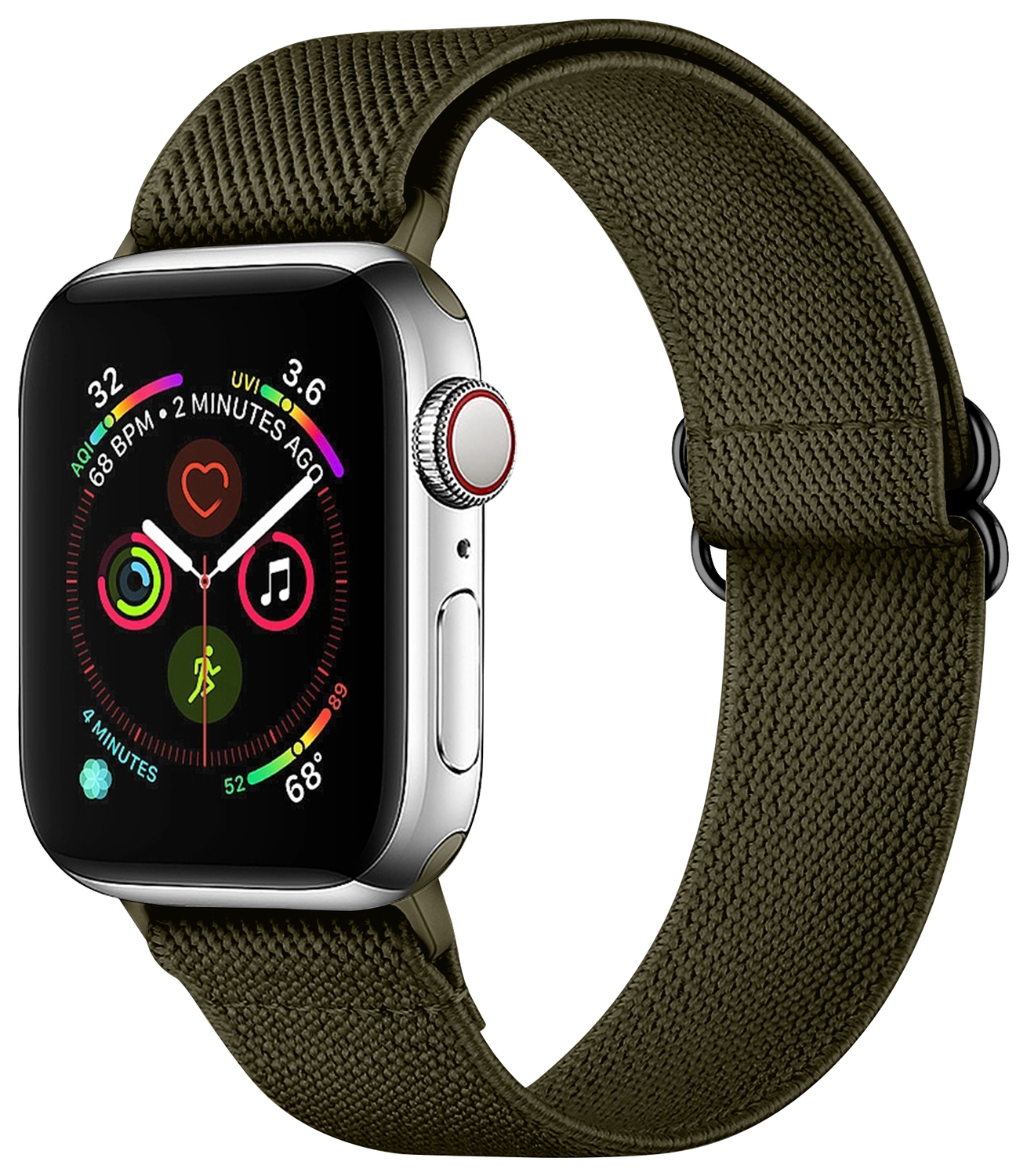 SBG Nylon - Apple Watch Bandje - 1-11/SE - 38/40/41/42MM - Groen afbeelding 1
