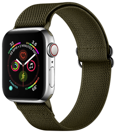 SBG Nylon - Apple Watch Bandje - 1-11/SE - 38/40/41/42MM - Groen afbeelding