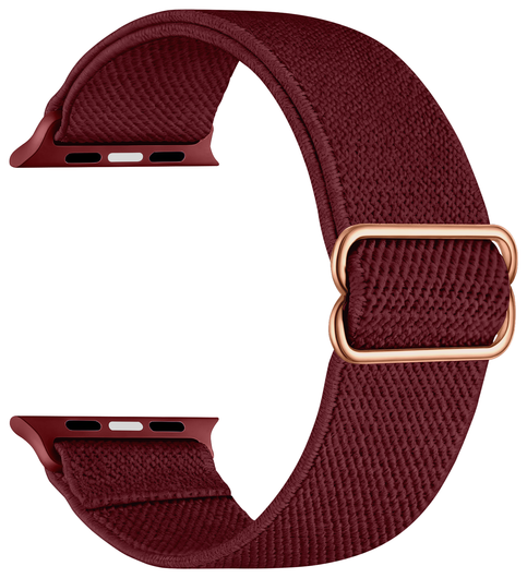 SBG Nylon - Apple Watch Bandje - 1-11/SE - 38/40/41/42MM - Bordeaux afbeelding 3