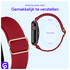 SBG Nylon - Apple Watch Bandje - 1-11/SE - 38/40/41/42MM - Rood afbeelding 4