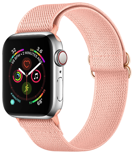 SBG Nylon - Apple Watch Bandje - 1-11/SE - 38/40/41/42MM - Rose afbeelding 1