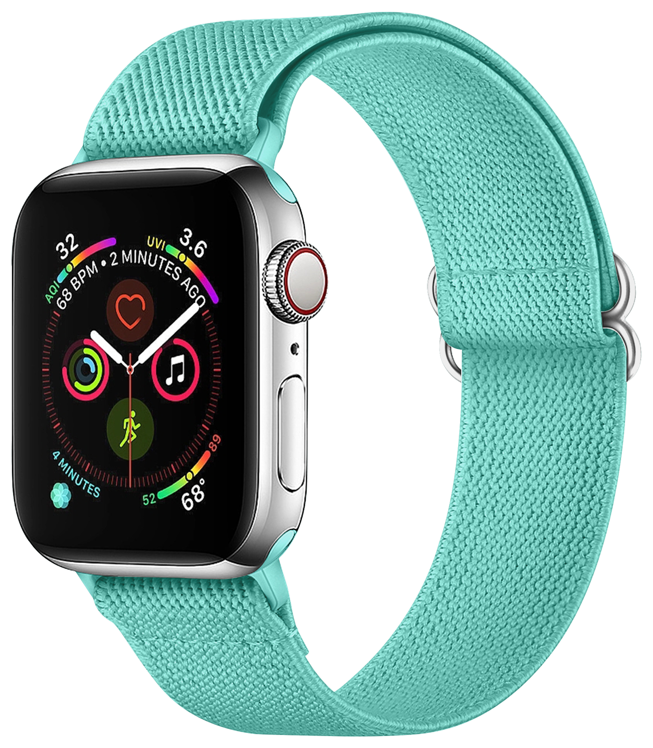 SBG Nylon - Apple Watch Bandje - 1-11/SE - 38/40/41/42MM - Mint Groen afbeelding 1