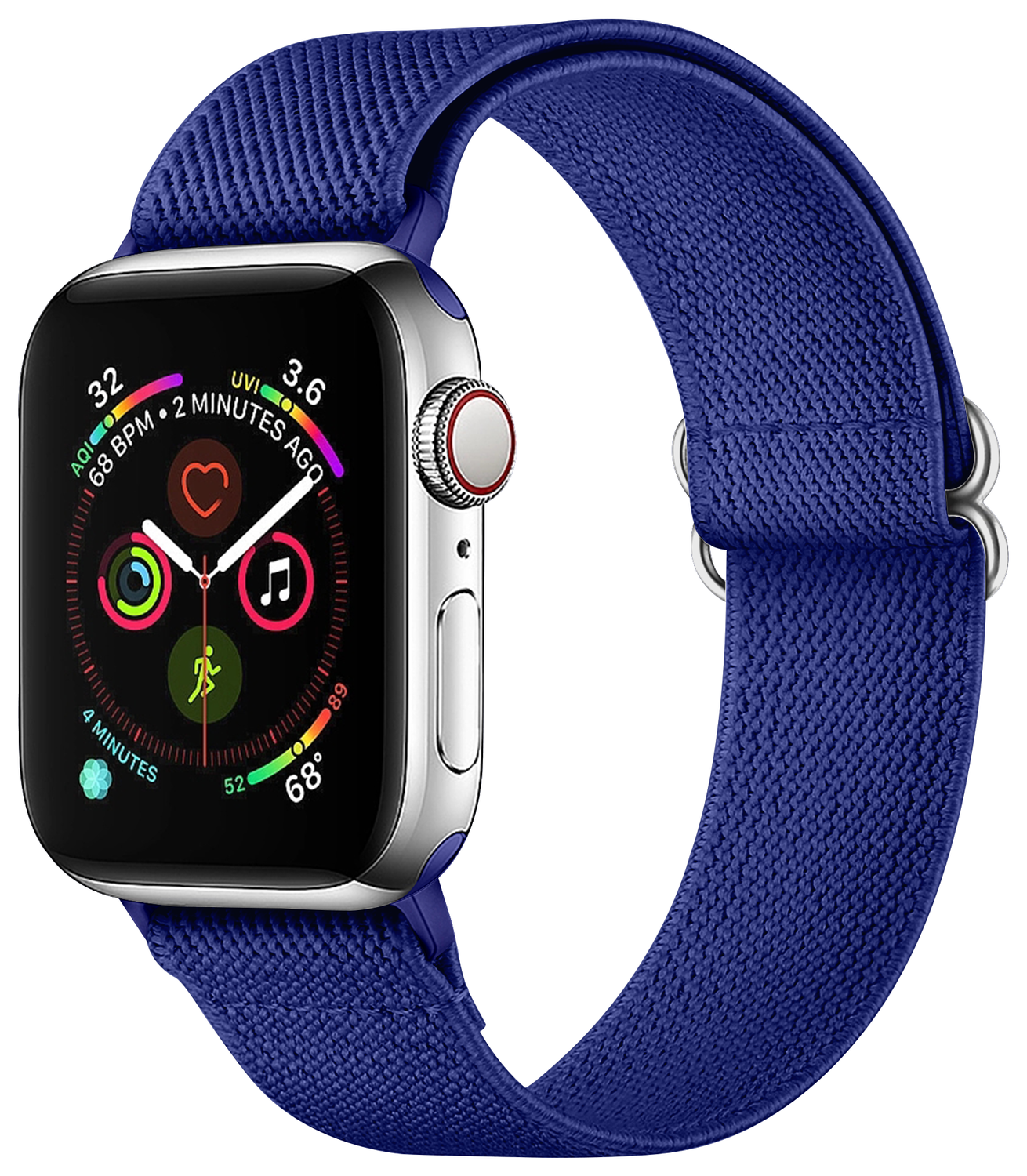 SBG Nylon - Apple Watch Bandje - 1-11/SE - 38/40/41/42MM - Blauw afbeelding 1