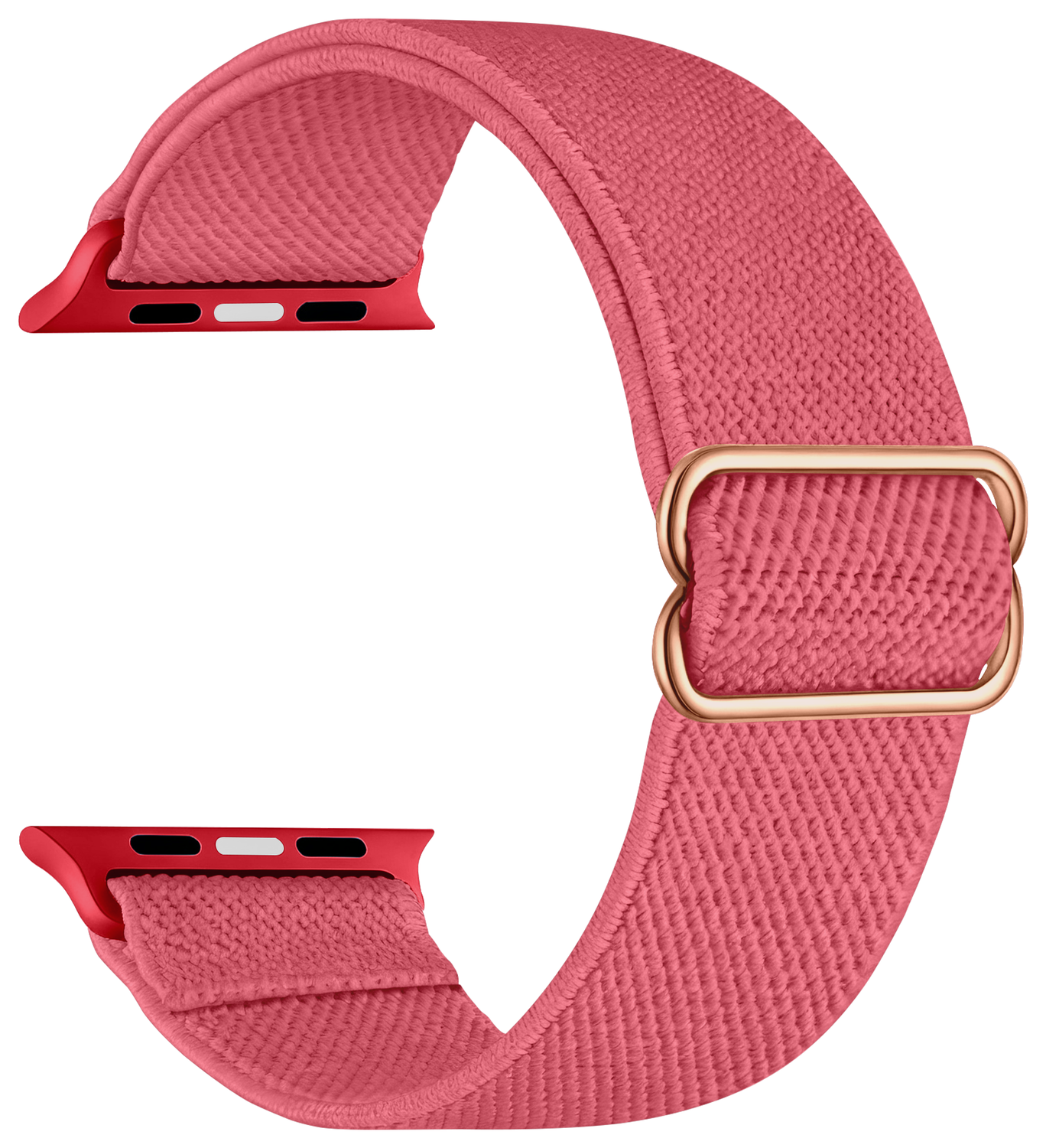 SBG Nylon - Apple Watch Bandje - 1-11/SE - 38/40/41/42MM - Rose Rood afbeelding 9