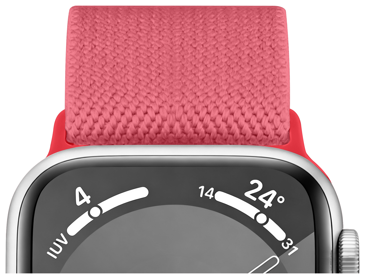 SBG Nylon - Apple Watch Bandje - 1-11/SE - 38/40/41/42MM - Rose Rood afbeelding 10