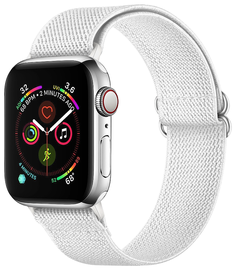 SBG Nylon - Apple Watch Bandje - 1-11/SE - 38/40/41/42MM - Wit afbeelding