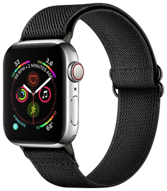 SBG Nylon - Apple Watch Bandje - 1-11/SE/Ultra - 49/46/45/44/42MM - Zwart afbeelding