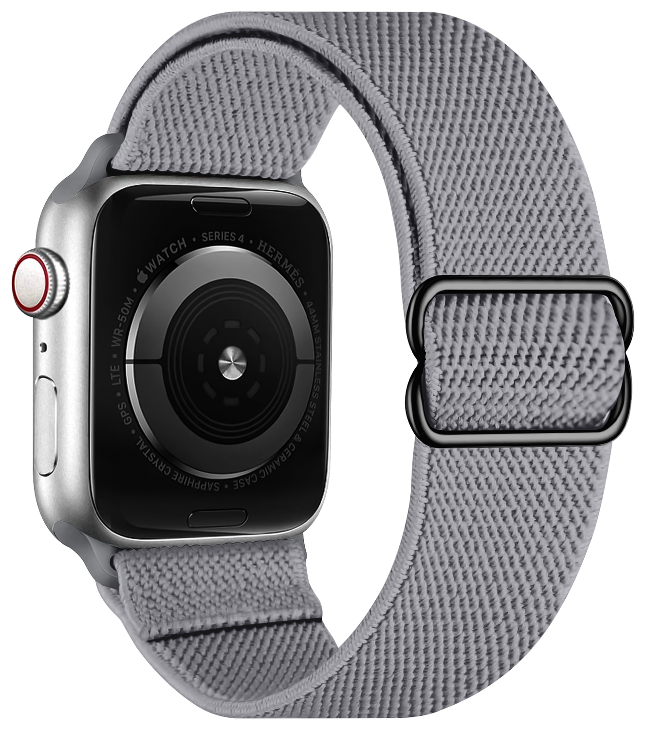SBG Nylon - Apple Watch Bandje - 1-11/SE/Ultra - 49/46/45/44/42MM - Grijs afbeelding 2