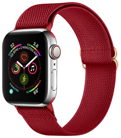 SBG Nylon - Apple Watch Bandje - 1-11/SE/Ultra - 49/46/45/44/42MM - Rood afbeelding