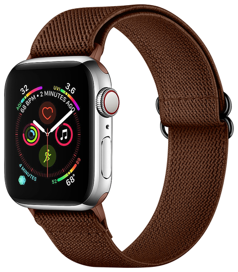 SBG Nylon - Apple Watch Bandje - 1-11/SE/Ultra - 49/46/45/44/42MM - Bruin afbeelding 1