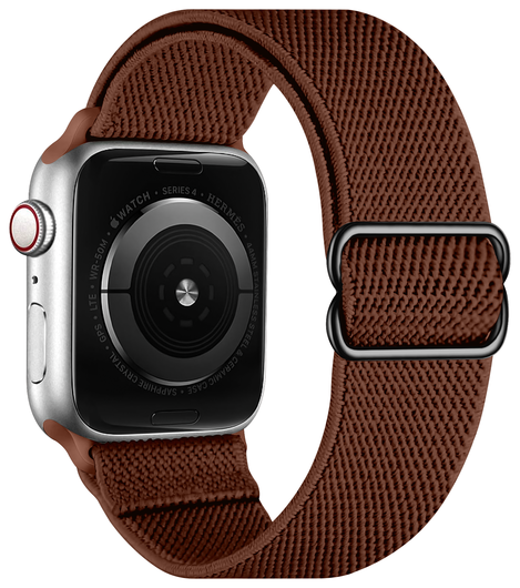 SBG Nylon - Apple Watch Bandje - 1-11/SE/Ultra - 49/46/45/44/42MM - Bruin afbeelding 2