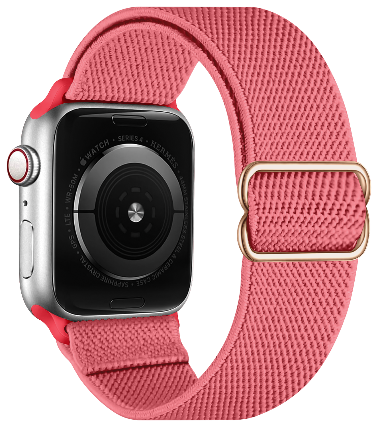 SBG Nylon - Apple Watch Bandje - 1-11/SE/Ultra - 49/46/45/44/42MM - Rose afbeelding 2