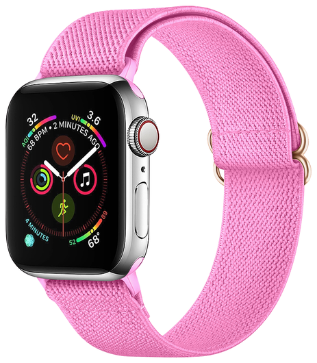 SBG Nylon - Apple Watch Bandje - 1-11/SE/Ultra - 49/46/45/44/42MM - Roze afbeelding 1