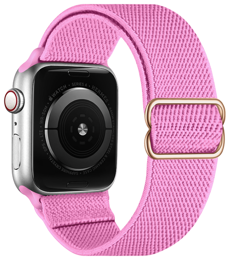 SBG Nylon - Apple Watch Bandje - 1-11/SE/Ultra - 49/46/45/44/42MM - Roze afbeelding 2