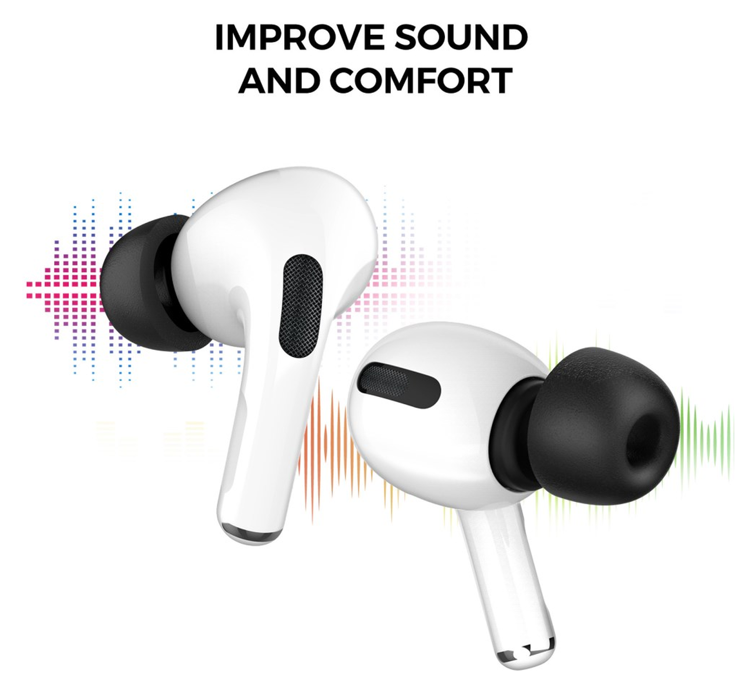 3 Pack AirPods Pro (1e & 2e Generatie) Memory Foam Dopjes Tips Medium afbeelding 3