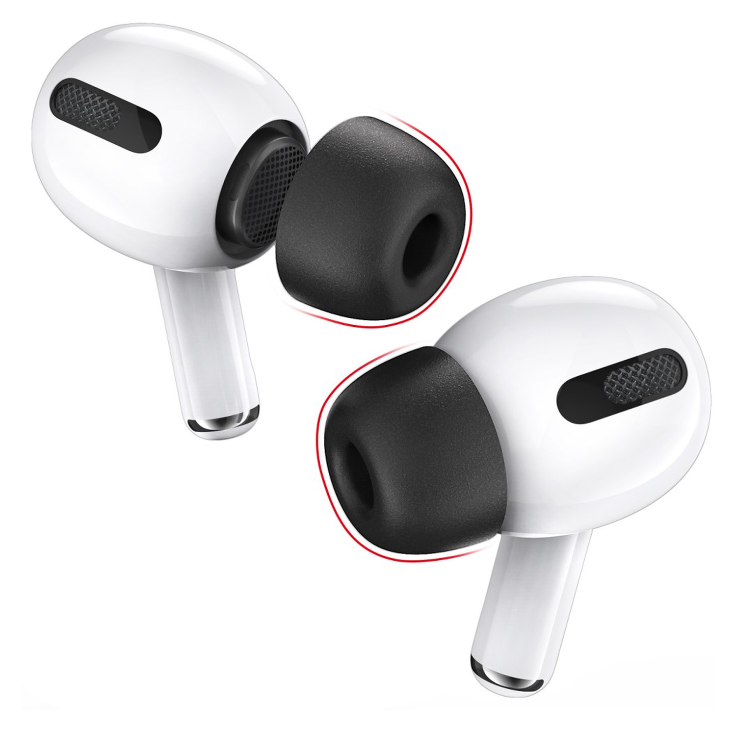3 Pack AirPods Pro (1e & 2e Generatie) Memory Foam Dopjes Tips Small afbeelding 1