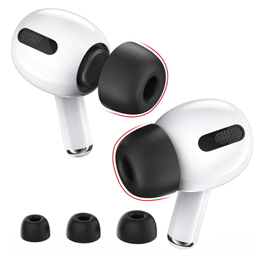 3 Pack AirPods Pro (1e & 2e Generatie) Memory Foam Dopjes Tips S / M / L afbeelding 1