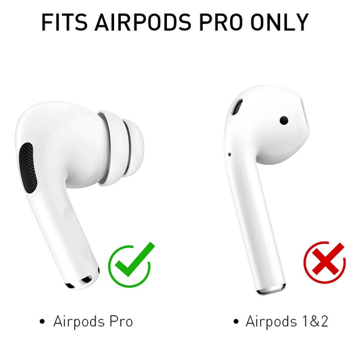 3 Pack AirPods Pro (1e & 2e Generatie) Soft Silicone Dopjes Tips S / M / L afbeelding 4