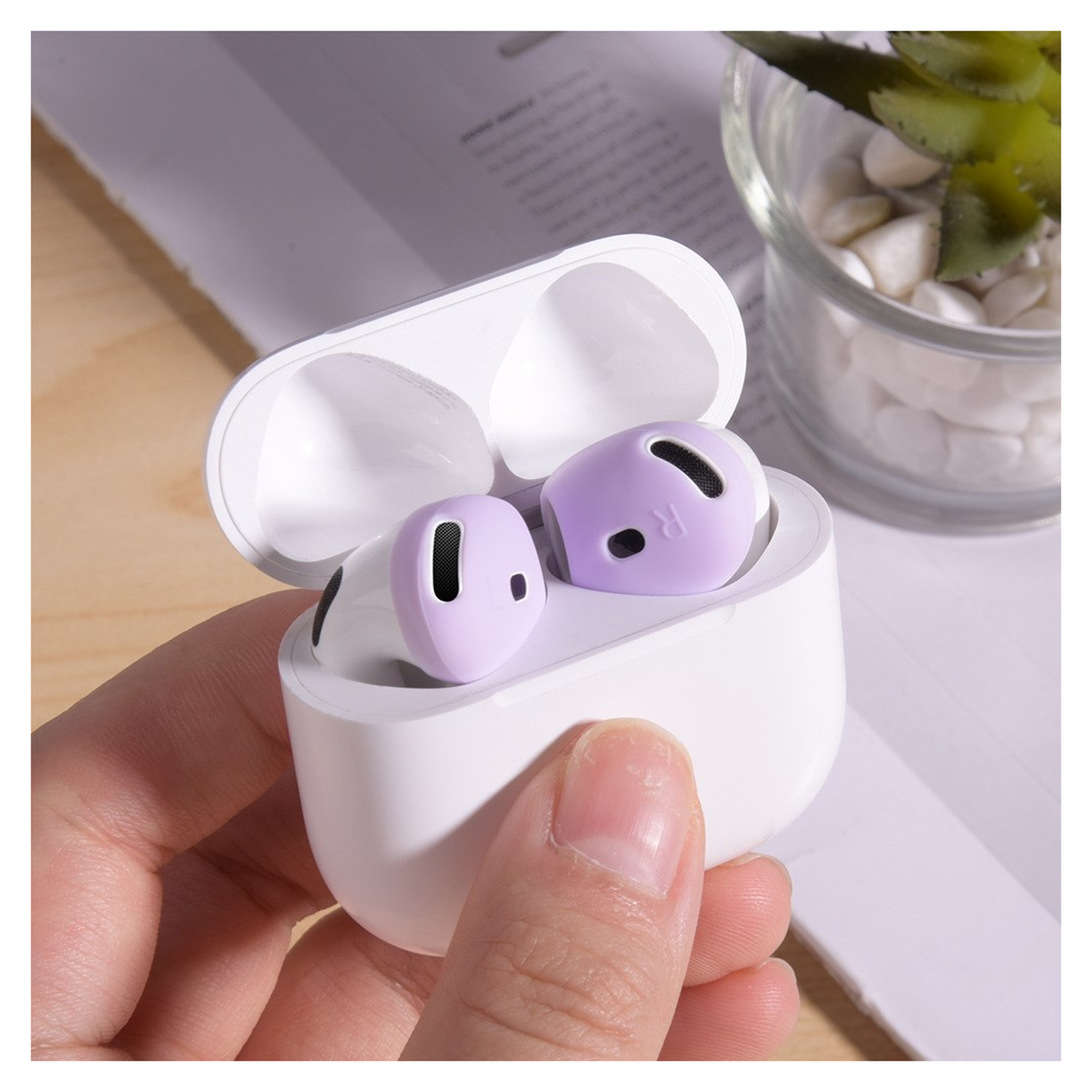 AirPods 4 Siliconen Dopjes Tips Wit afbeelding 7