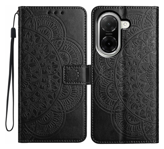 Xiaomi Redmi A5 4G Hoesje Mandala Book Case met Pasjeshouder Zwart afbeelding 1