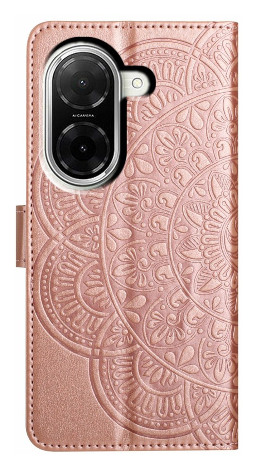 Xiaomi Redmi A5 4G Hoesje Mandala Book Case met Pasjeshouder Roze Goud afbeelding 7