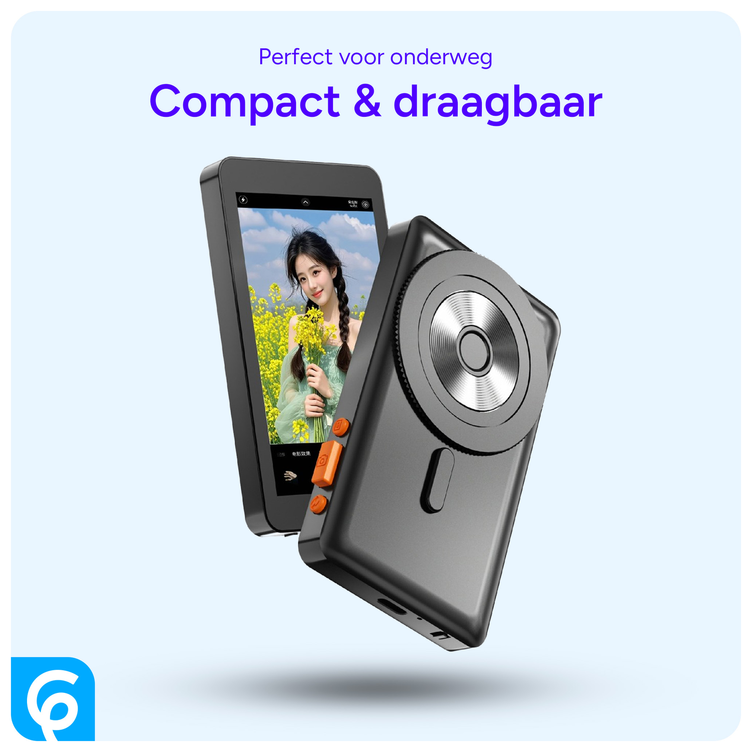 Magnetische MagSafe Telefoon Monitor Scherm voor Vlog/Selfie/TikTok Zwart afbeelding 3