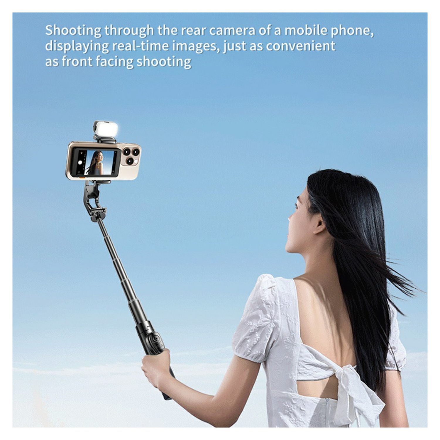 Magnetische MagSafe Telefoon Monitor Scherm voor Vlog/Selfie/TikTok Zwart afbeelding 5