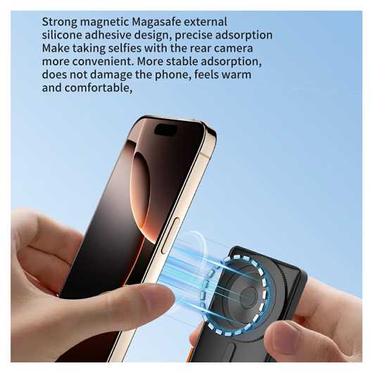 Magnetische MagSafe Telefoon Monitor Scherm voor Vlog/Selfie/TikTok Zwart afbeelding 2