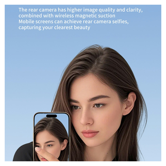 Magnetische MagSafe Telefoon Monitor Scherm voor Vlog/Selfie/TikTok Zwart afbeelding 4