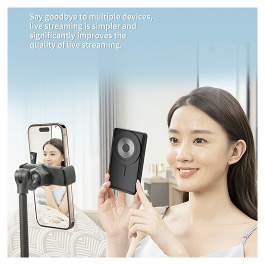 Magnetische MagSafe Telefoon Monitor Scherm voor Vlog/Selfie/TikTok Zwart afbeelding 6