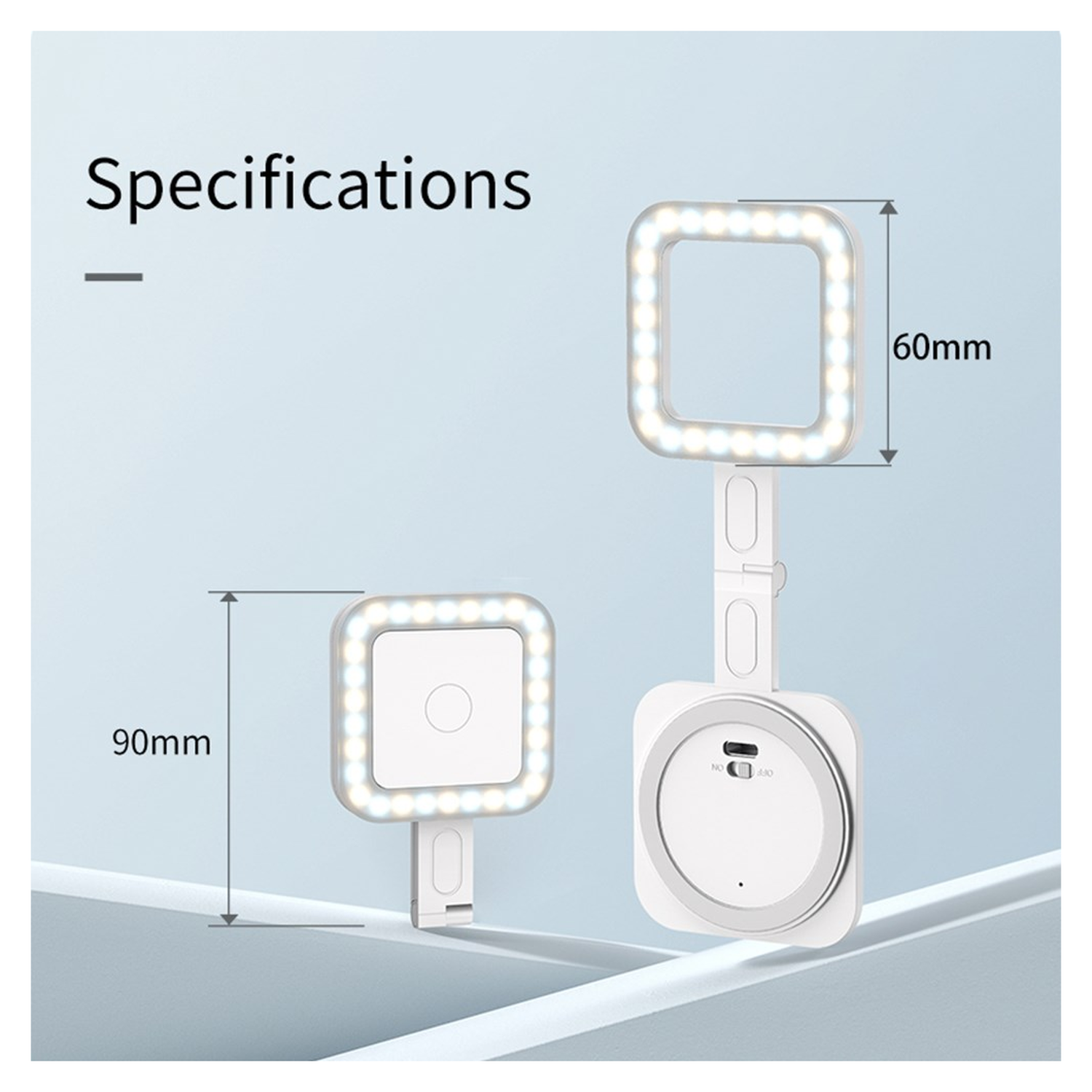 MagSafe Selfie Telefoon Lamp voor Make Up/Vloggen/Foto/Selfie Zwart afbeelding 7