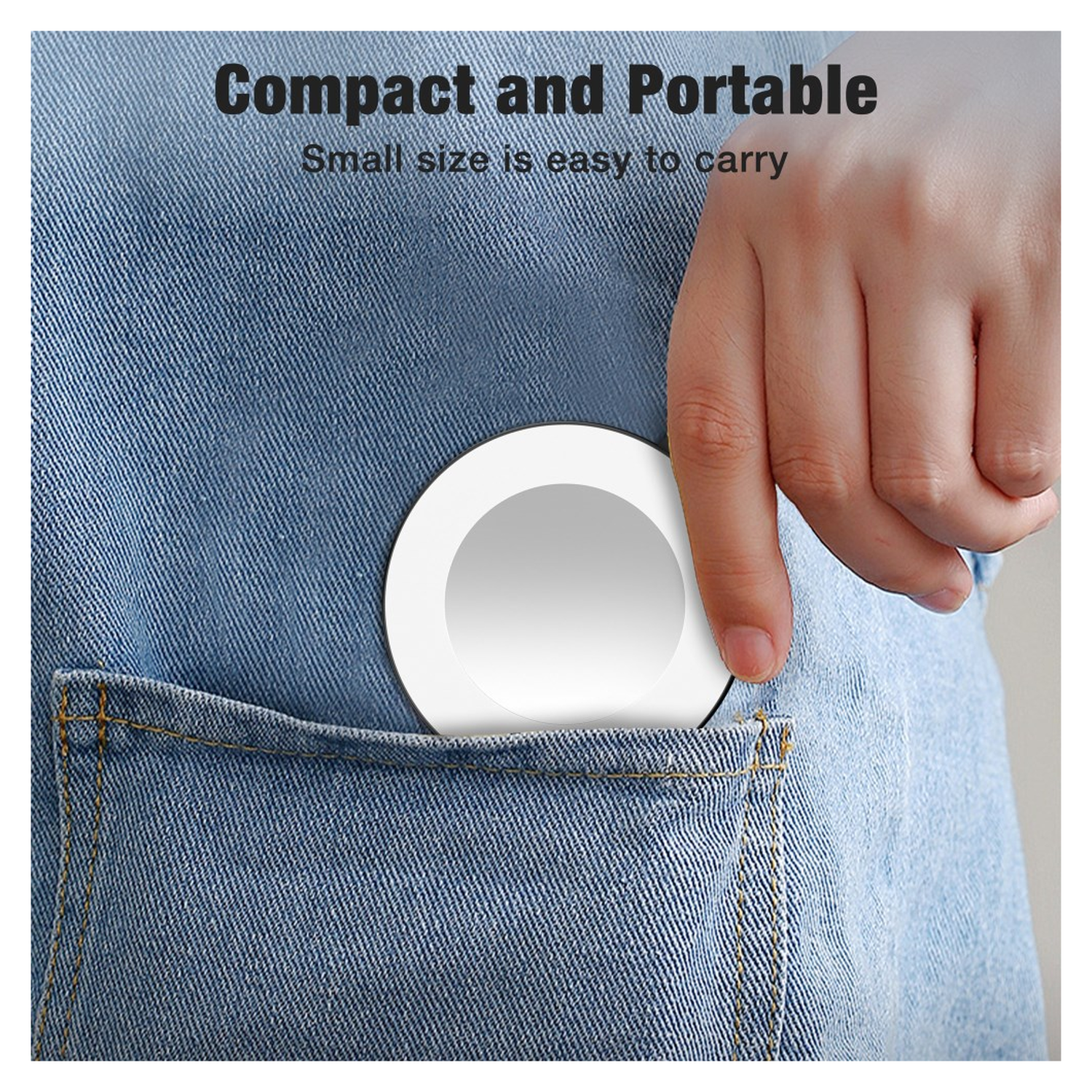 MagSafe Telefoon Spiegel voor Make Up/Vloggen/Foto/Selfie Wit afbeelding 5