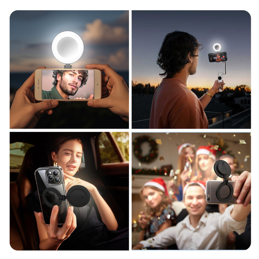 MagSafe Telefoon Spiegel voor Make Up/Vloggen/Foto/Selfie Wit afbeelding 8