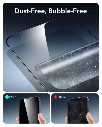 ESR UltraFit Armorite iPhone 16 Pro Screen Protector Tempered Glass (3-Pack) afbeelding 8