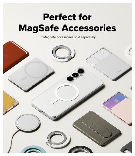 Ringke Fusion Magnetic Samsung Galaxy S25 FE Hoesje MagSafe Transparant afbeelding 4