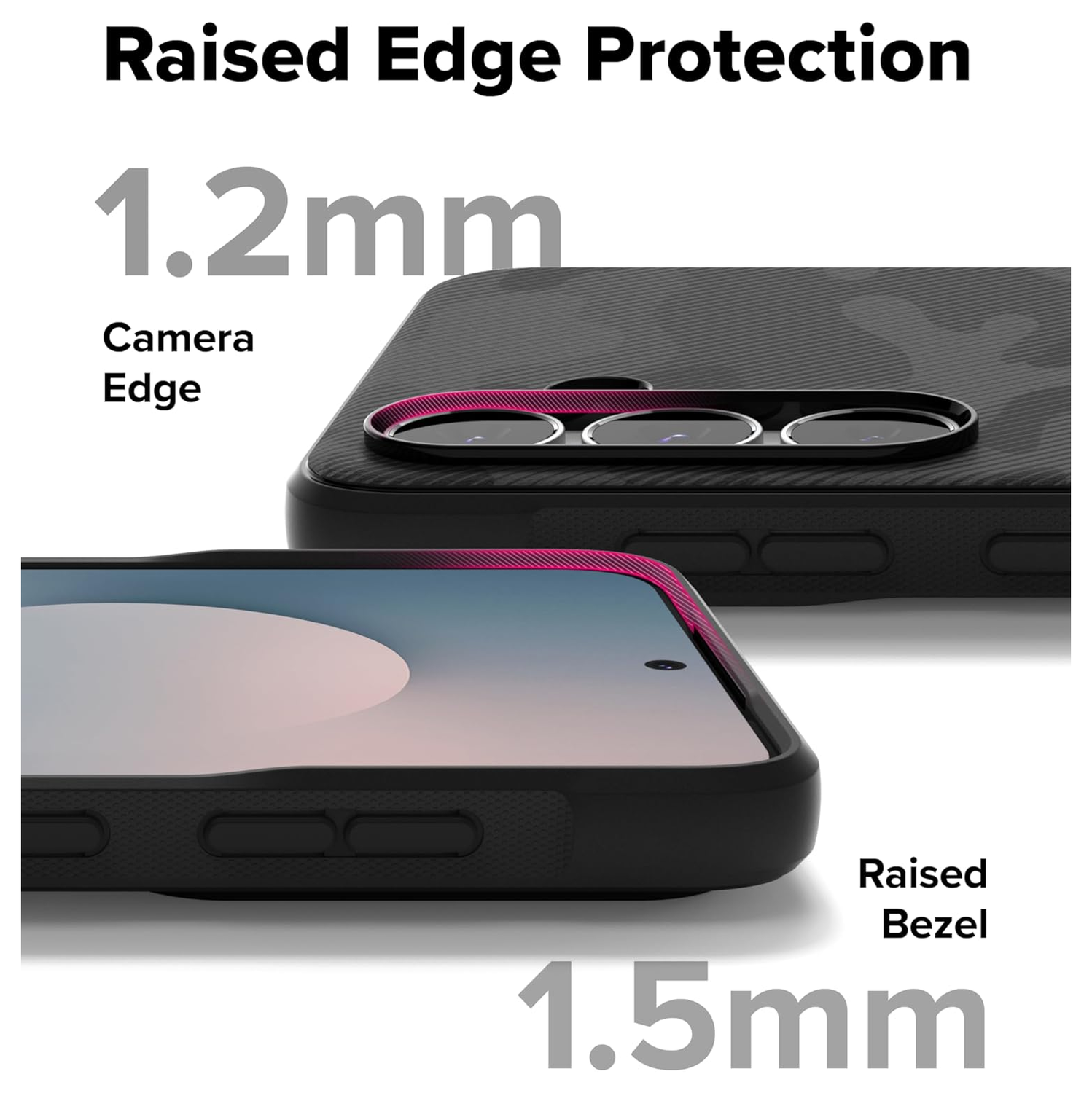 Ringke Onyx Samsung Galaxy S25 FE Hoesje Flexibel TPU Back Cover Camo Zwart afbeelding 7