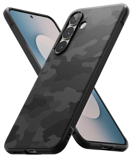 Ringke Onyx Samsung Galaxy S25 FE Hoesje Flexibel TPU Back Cover Camo Zwart afbeelding 1